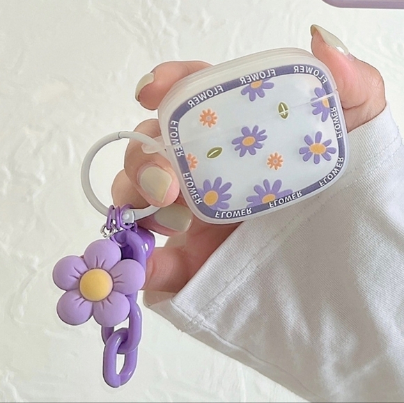 Floral Airpods Case Airpods Pro Case Airpods 3rd Gen Case keychain - Picture 8 of 12